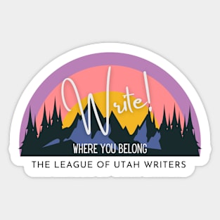 Write! Where You Belong 2023 Theme Logo Sticker